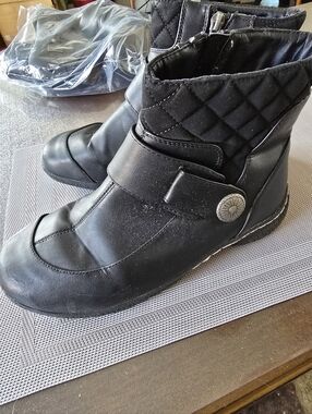 Quilted Ankle Boots in Black